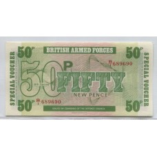 INGLATERRA 0,50 LIBRA PARA USO DE LAS FUERZAS ARMADAS BILLETE SIN CIRCULAR, UNC